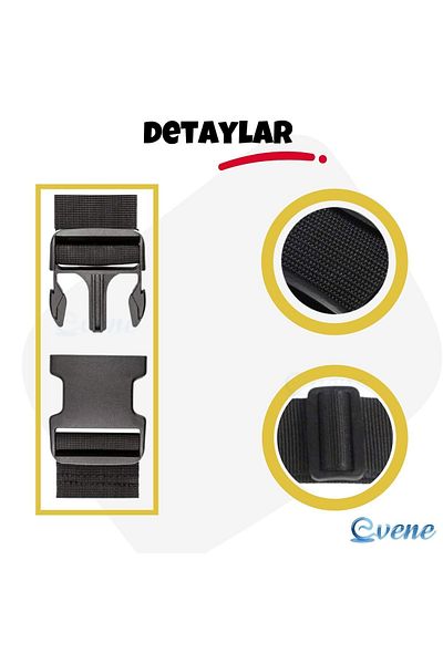 Viselia Ζώνη ασφαλείας βαλίτσας με ρυθμιζόμενο μέγεθος πόρπης ζώνη ασφαλείας βαλίτσας 2 τεμαχίων κίτρινο