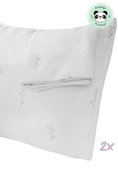 Pandogo Pillow Case Zippered Thick Soft Knitted Fabric 2 Pieces