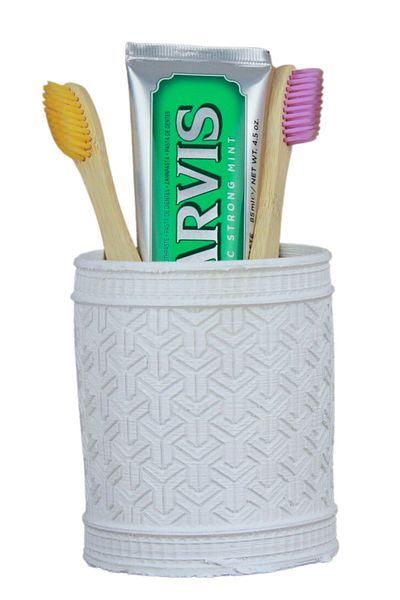 Evene 4 Model White Color Toothbrush Stand, Counter Top