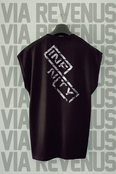 Vordevia Infinity Back Štampano crna sportska majica bez rukava