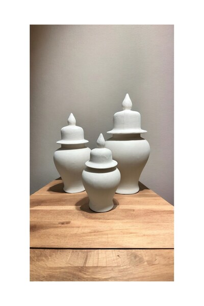 BAYRAMPASAHOBİM Ham Seramik 3lü Şah Küp Seti