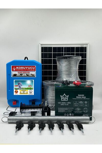 KORUYUCU ÇİT Koruyucu Elektrikli Çit Sistemi Domuz Ayı Kovucu Monokristal Gün...