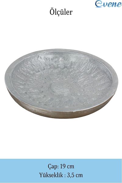 Evene Sugar Bowl Silver Color Presentation Bowl Dragee Decorative Plate Model 6