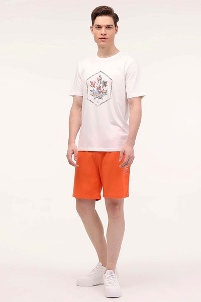 lumberjack ML OWEN 11ID343 4FX Λευκό T-Shirt με μανίκια - L Size - ST07619-WHITE-L