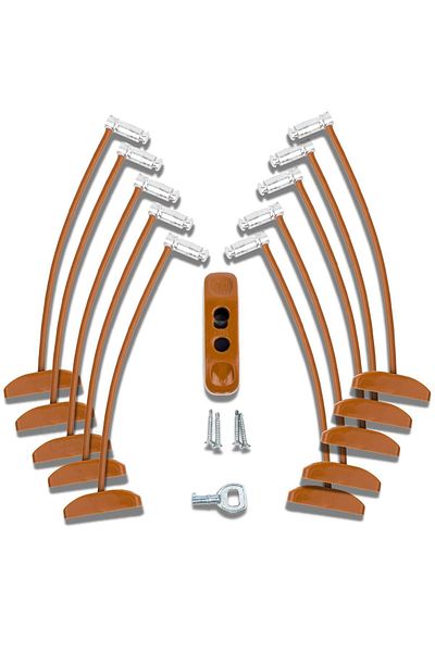 Evene Open Brown Window Lock with 10 Ropes Children's Safety Security Burglar Pimapen PVC Door Lock
