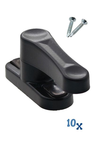 Evene Black Window Safety Lock 10 Pieces Children's Burglar Lock Pull-Out Metal Lock