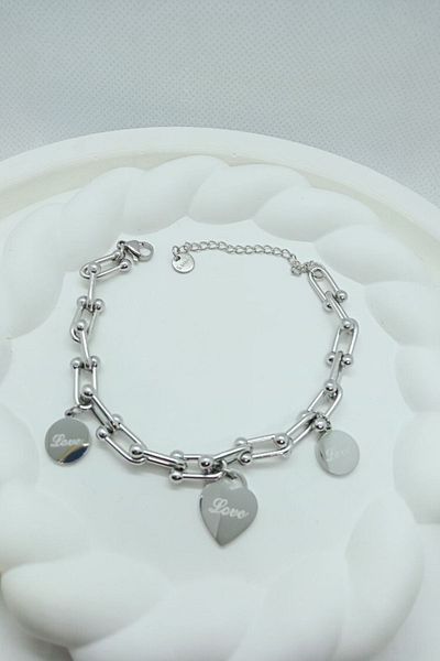 Elasya Jewels Tiffany Charm Steel Bracelet
