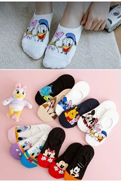 deja poo مجموعة جوارب راقصة الباليه منقوشة بالرسوم المتحركة القطنية الملونة والملونة للنساء مكونة من 12 زوجًا