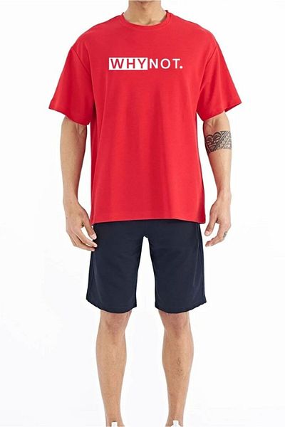 oneagılyazı Unisex Why Not Oversize Printed Crew Neck T-shirt