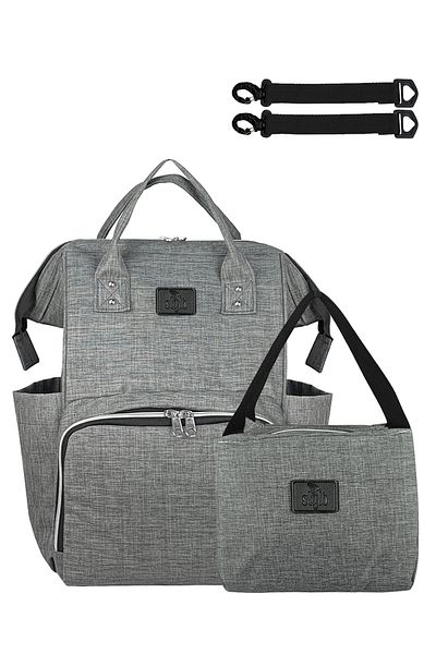 Stylo Star Mother Baby Care Backpack Thermos Bag - Gray