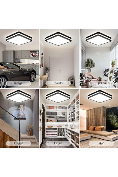 Genel Markalar 24W BEYAZ IŞIK DEKORATİF KARE ÇERÇEVELİ LEDLİ TAVAN ARMATÜRÜ SIVA ÜSTÜ