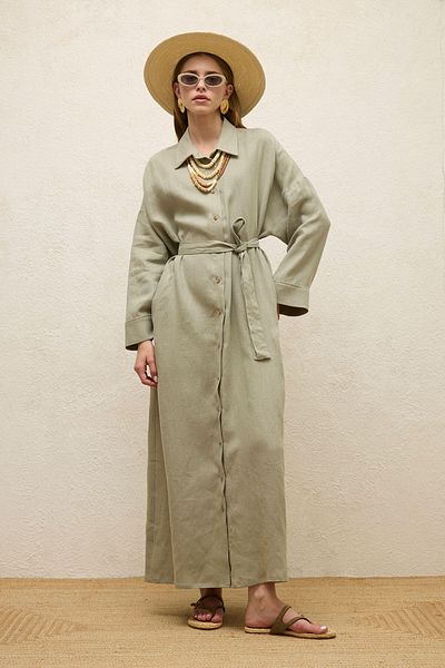 Manuka Çağla Leinenkleid