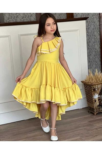 Dilek Girl's tailed trend dress