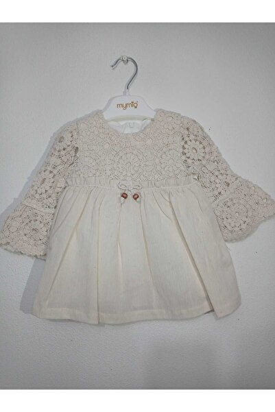 Mymio Naturel Boncuklu Elbise