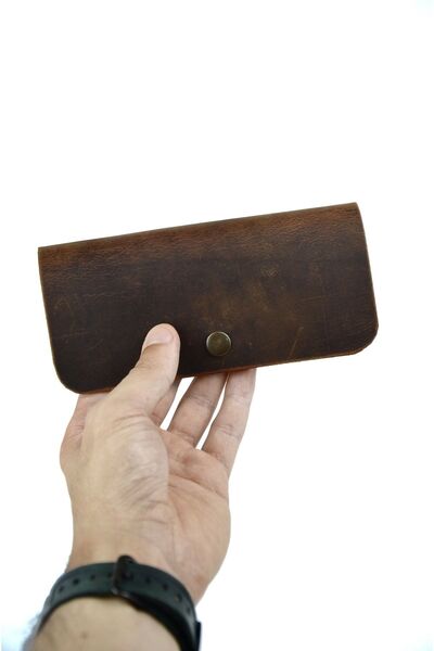 Mess collection Ручна робота, натуральна шкіра, мінімалістичний коричневий чо...