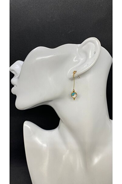 Porsuk Alternatif Handmade Balance Figured Enameled Stick Women's Earrings