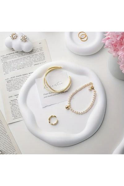 Minima Art Studio Decorative Jewelry Organizer - Product Shooting and Presentation Plate Set