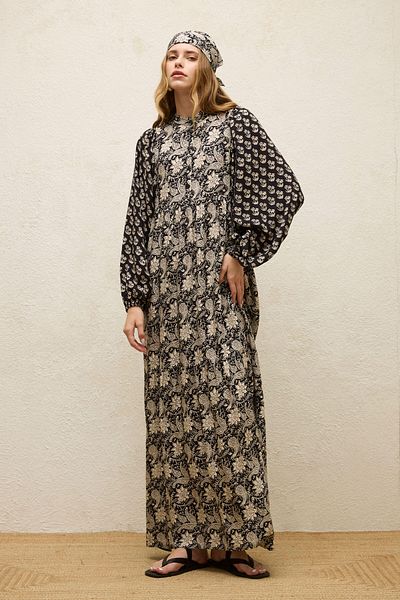 Manuka Φόρεμα Carmine Viscose Balloon Sleeve