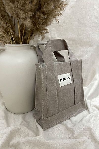 feinas Waxed Canvas Handbag - Beige