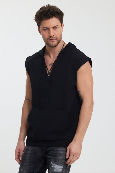BABBOSS Hanorac cu mânecă zero fleece 2 fire cu buzunare cangur
