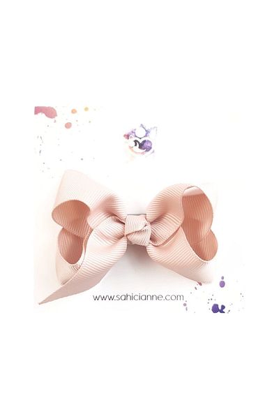 Sahici Anne Μπεζ Χρώμα Boutique Bow Baby Barrette - 8cm