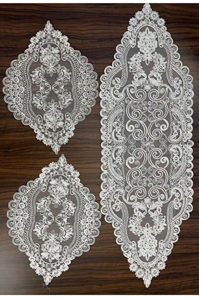 Essenza Home Kuru Runner Ve Supla Takımı 3 Parça Krem