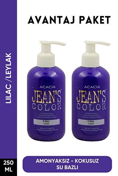 jeans color Amonyaksız Leylak Renkli Saç Boyası 250 Ml x2 Adet Kokusuz Su Baz...