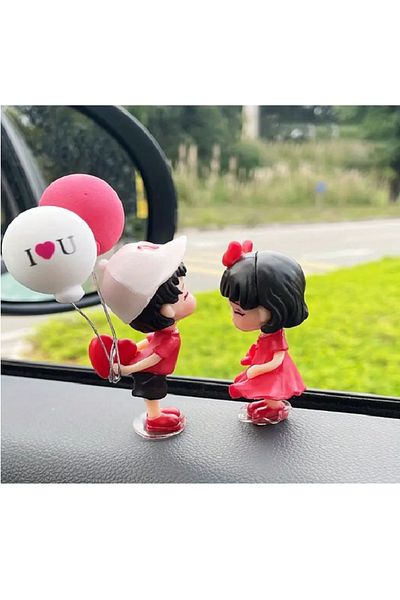 MİNAY HOME Pair Action Figures - Cute Ornament and Car Display Panel
