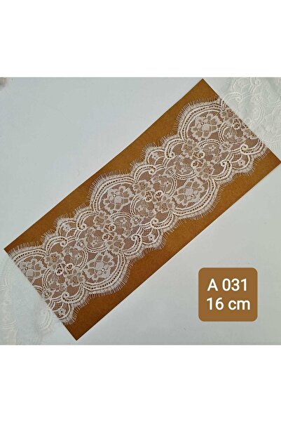 FASHİON DANTEL Sakallı Dantel (kod A031) En 16 Cm Boy 3 Metre Siyah - Ekru