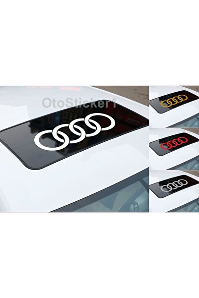 Oto Sticker Audi Sunroof Sticker Araba Stickeri (ZEMİNSİZ SADECE LOGO)