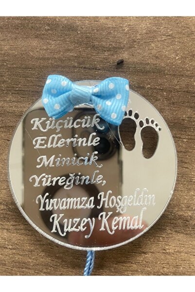 ONCA HEDİYELİK Bebek Magneti Doğum Günü Hediyeliği (20adet ) Gold