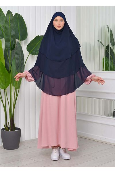 Modamix Chiffon Shawl Ready-made Veiled Practical Scarf Hijab Hijab 3 Layers - Cover Souffle 827