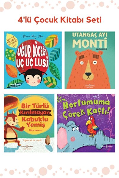 TÜRKİYE İŞ BANKASI KÜLTÜR YAYINLARI Uğur Böceği Uç Uç Lusi+Utangaç Ayı Monti+...