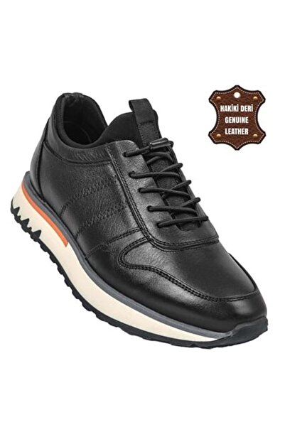 Voyager 6434 Erkek Deri Spor Siyah
