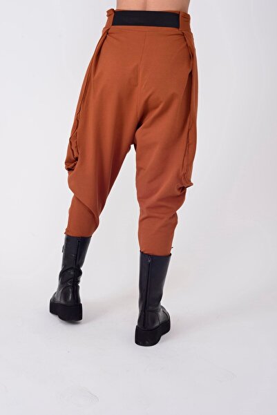 Park Moda An2150 Φαρδύ παντελόνι κάσιους - με λεπτομέρεια με αγκράφα και ζώνη