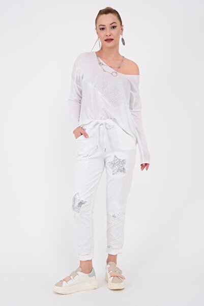 Park Moda 8333 Payetli Yıldız Detay Gabardin Pantolon