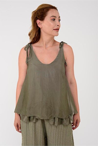 Park Moda 61813 ΜΕΤΑΞΩΤΗ ΜΠΛΟΥΖΑ ΜΕ ΣΤΡΑΓΓΙΣΜΕΝΟ ΙΜΑΝΤΑ ΜΕ ΣΤΡΑΓΓΙΣΜΕΝΟ ΜΕ ΤΟ...