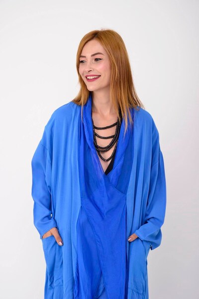 Park Moda 8783 Шовковий блуз з деталями