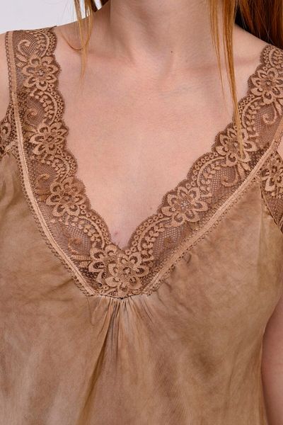 Park Moda 21336 Μπλούζα με λαιμόκοψη V με κορδόνια