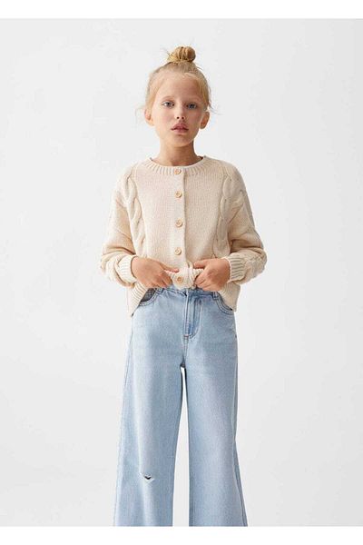 MANGO Kids Blugi Albastru Pentru Copii