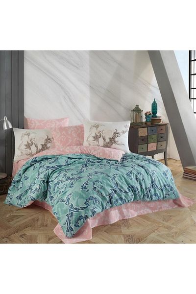 Hobby Avangarde Green Double Ranforce Duvet Cover Set
