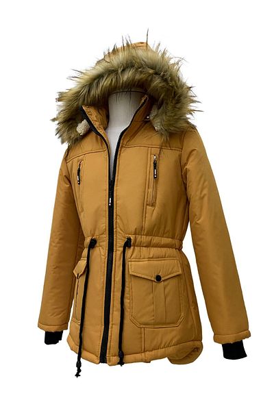 Asortik Kids Jachetă impermeabilă pentru copii, unisex, căptușită cu blană artificială, cu glugă detașabilă