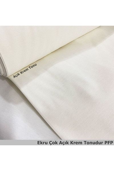 Premier Plain Ecru Color Duck Linen Fabric Light Cream