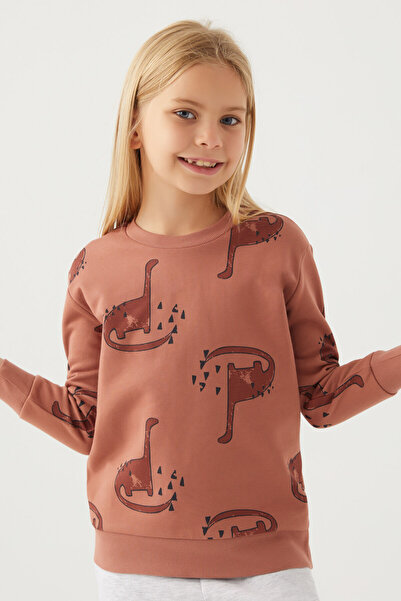 Arnetta Rolypoly Girl's Red Brown Sweatshirt