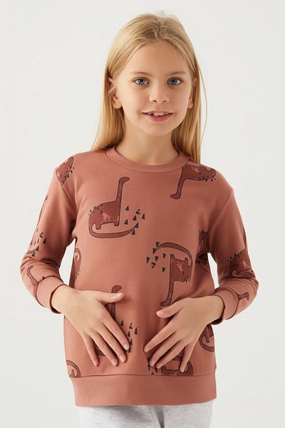 Arnetta Rolypoly Girl's Red Brown Sweatshirt