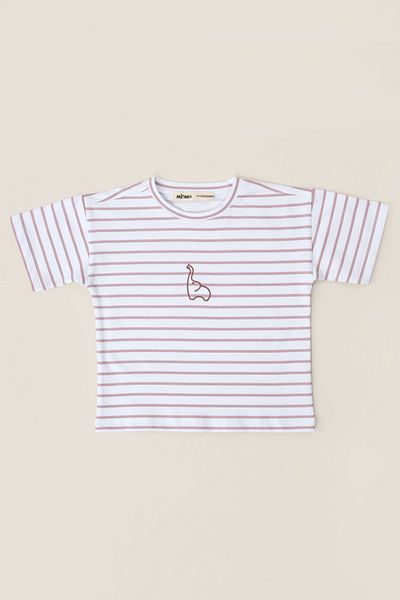 Mioma Kids Purple Striped T-Shirt