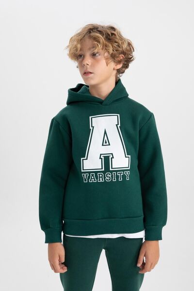 DeFacto Thick and Hooded Boys' Sweatshirt - Printed B2042a823wn