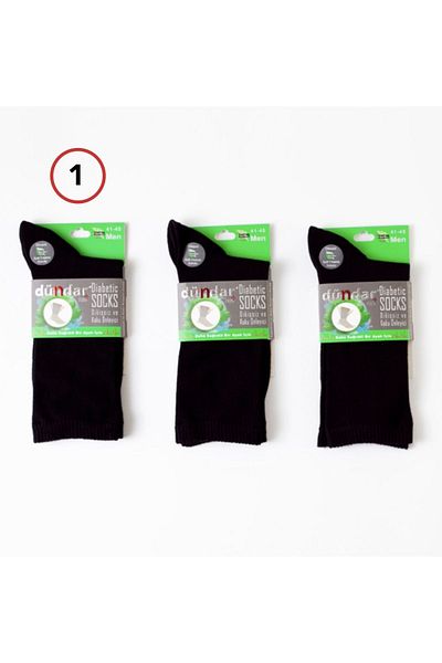 Dündar Pack of 12 Men's Bamboo Diabetic Diabetic Socks