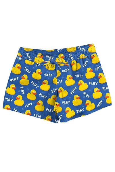 Vatkalimon Pantaloni scurți cu model de rață albastră pentru băiat