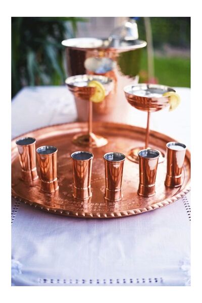 Bakır Concept Set of 6 Copper Shot Glass / Copper Jigger